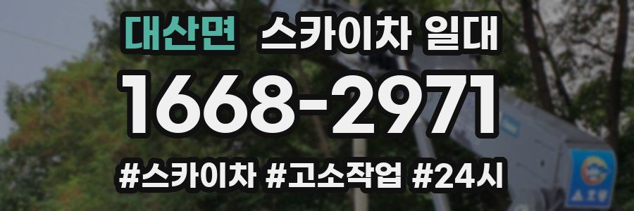 대산면 스카이차 일대