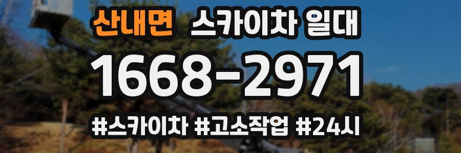산내면 스카이차 일대