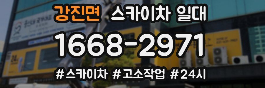 강진면 스카이차 일대