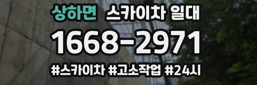 상하면 스카이차 일대