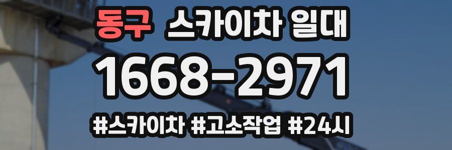 동구 스카이차 일대