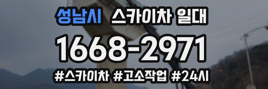 성남시 스카이차 일대