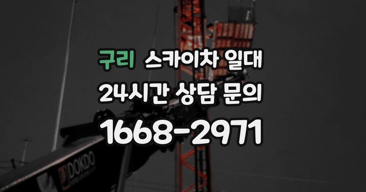 구리 스카이차 일대