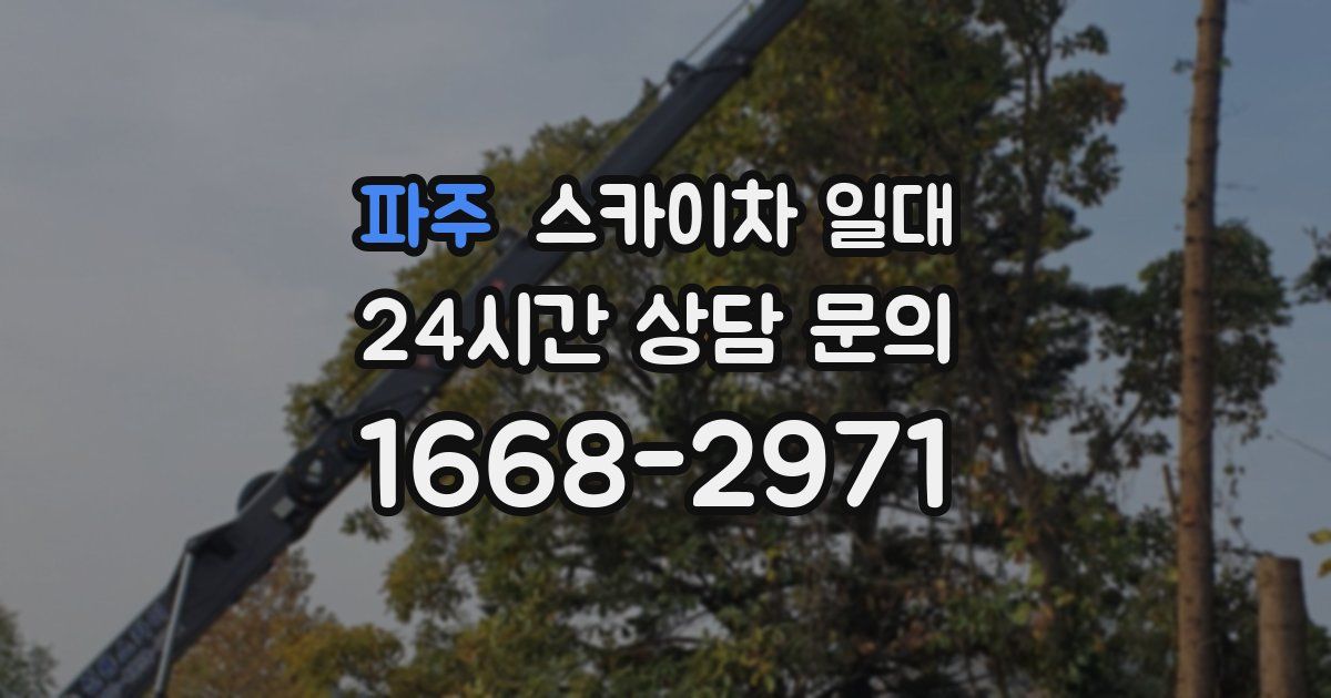 파주 스카이차 일대