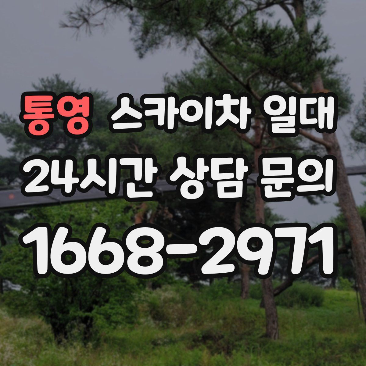 통영 스카이차 일대