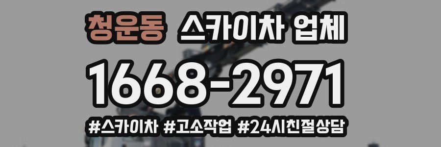 청운동 스카이차 업체