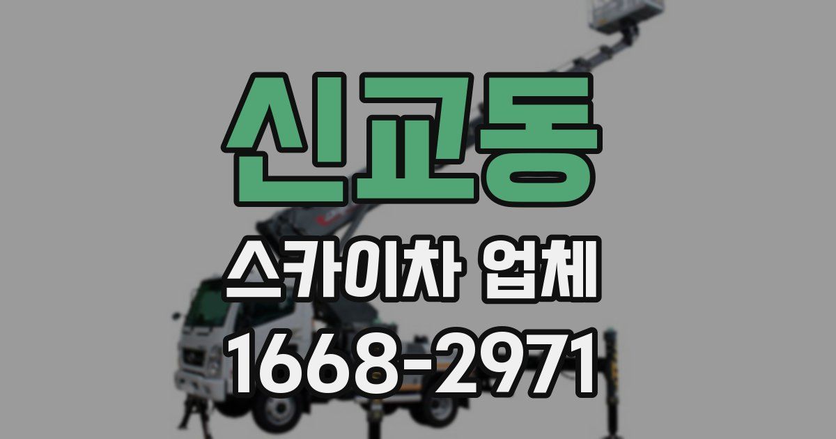 신교동 스카이차 업체