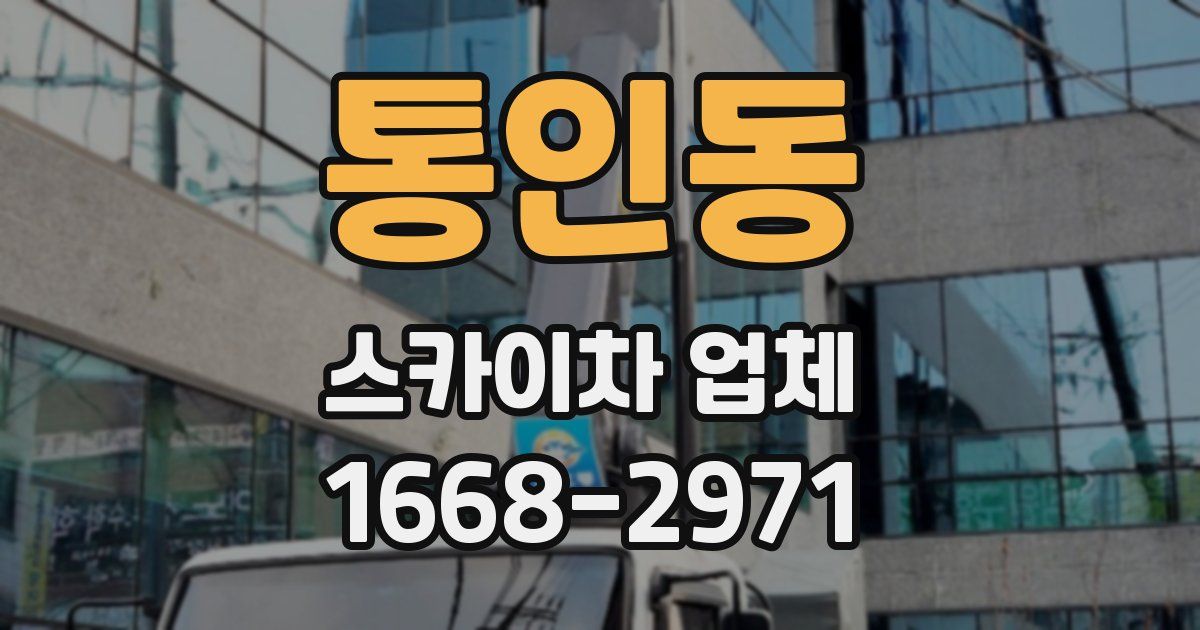 통인동 스카이차 업체