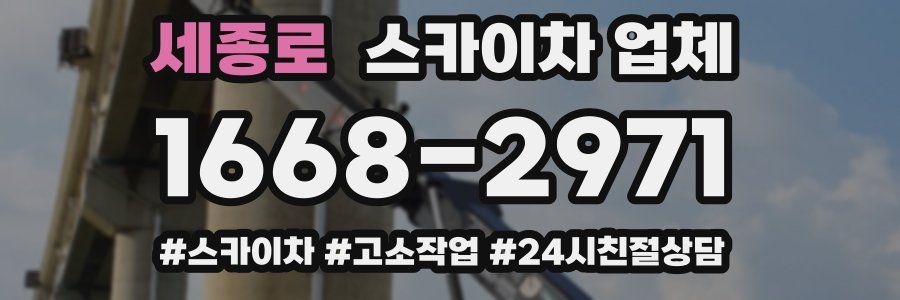 세종로 스카이차 업체