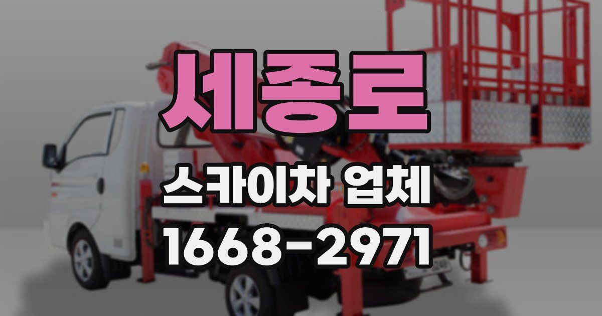 세종로 스카이차 업체