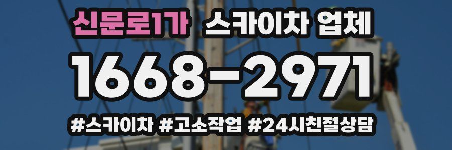 신문로1가 스카이차 업체