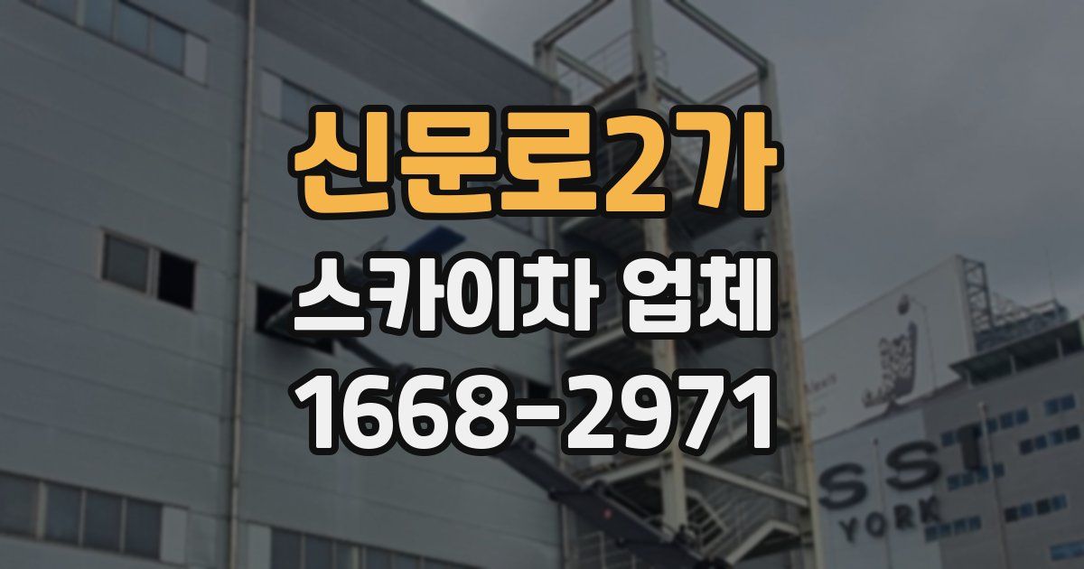 신문로2가 스카이차 업체