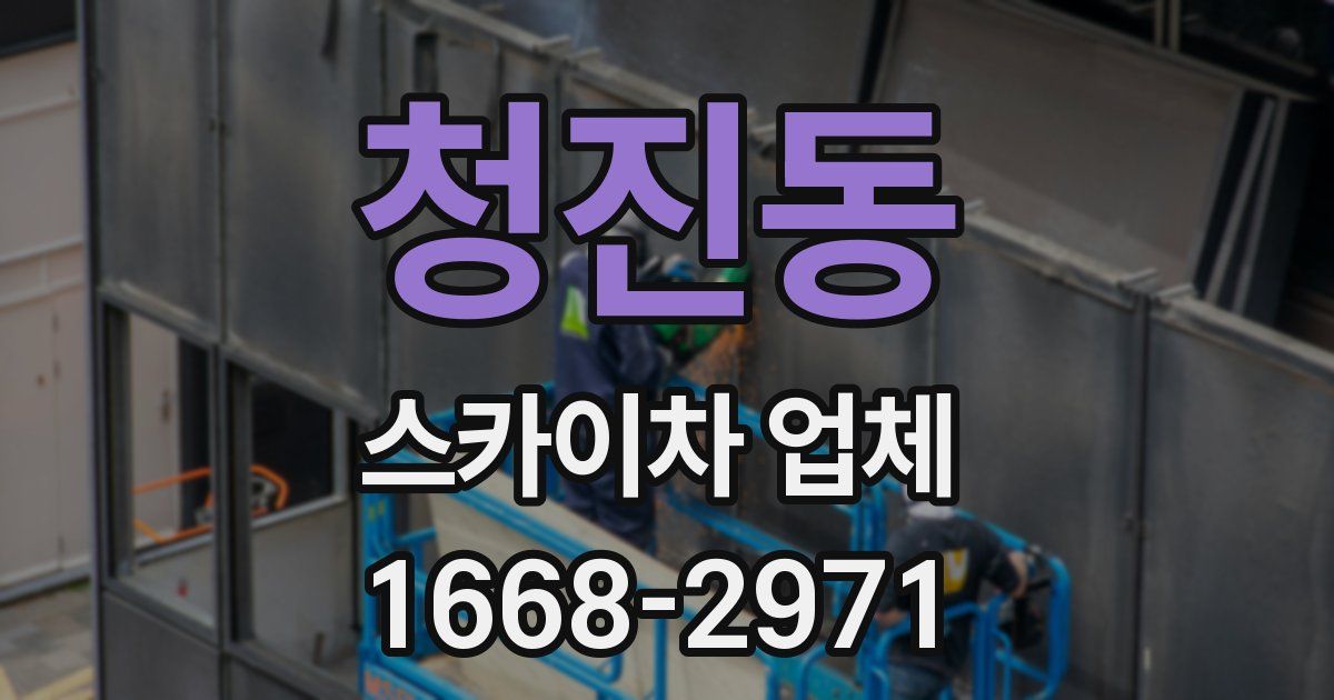 청진동 스카이차 업체