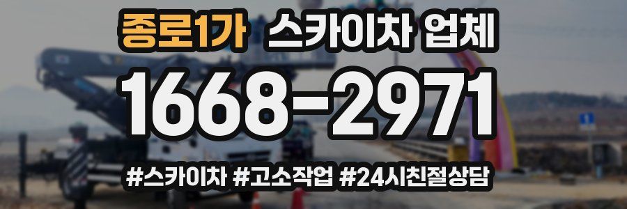 종로1가 스카이차 업체