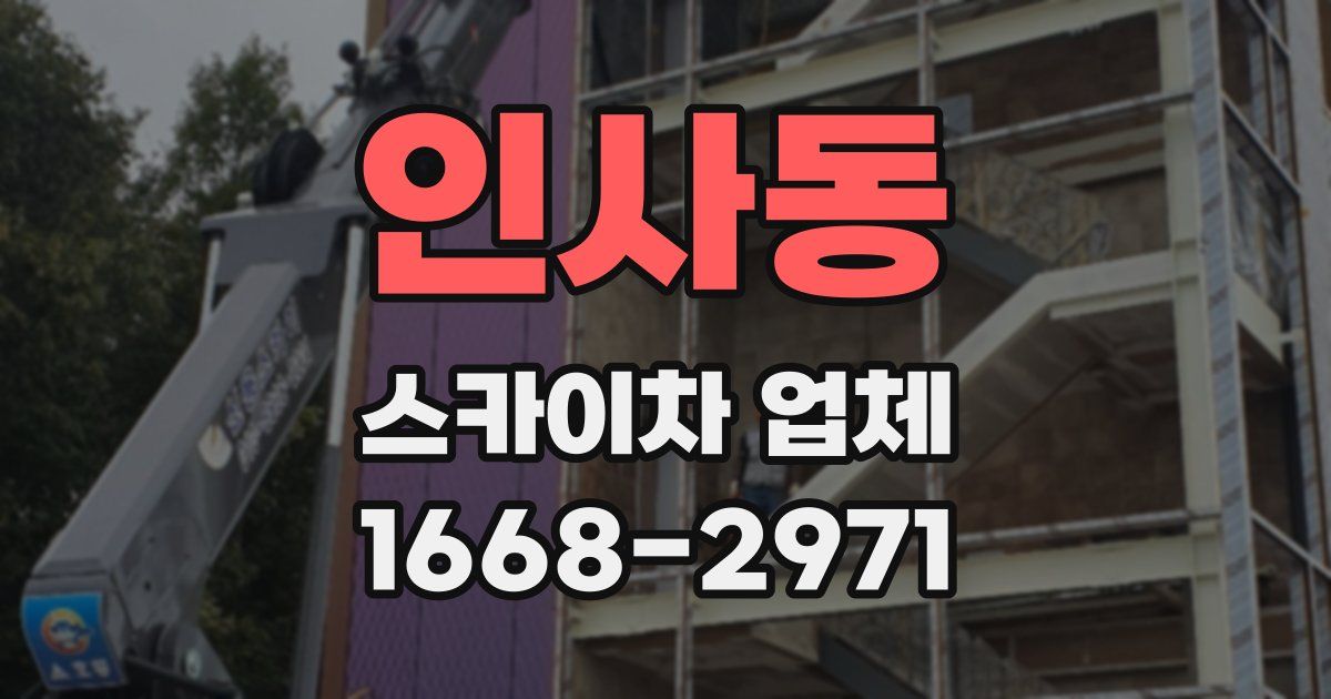 인사동 스카이차 업체