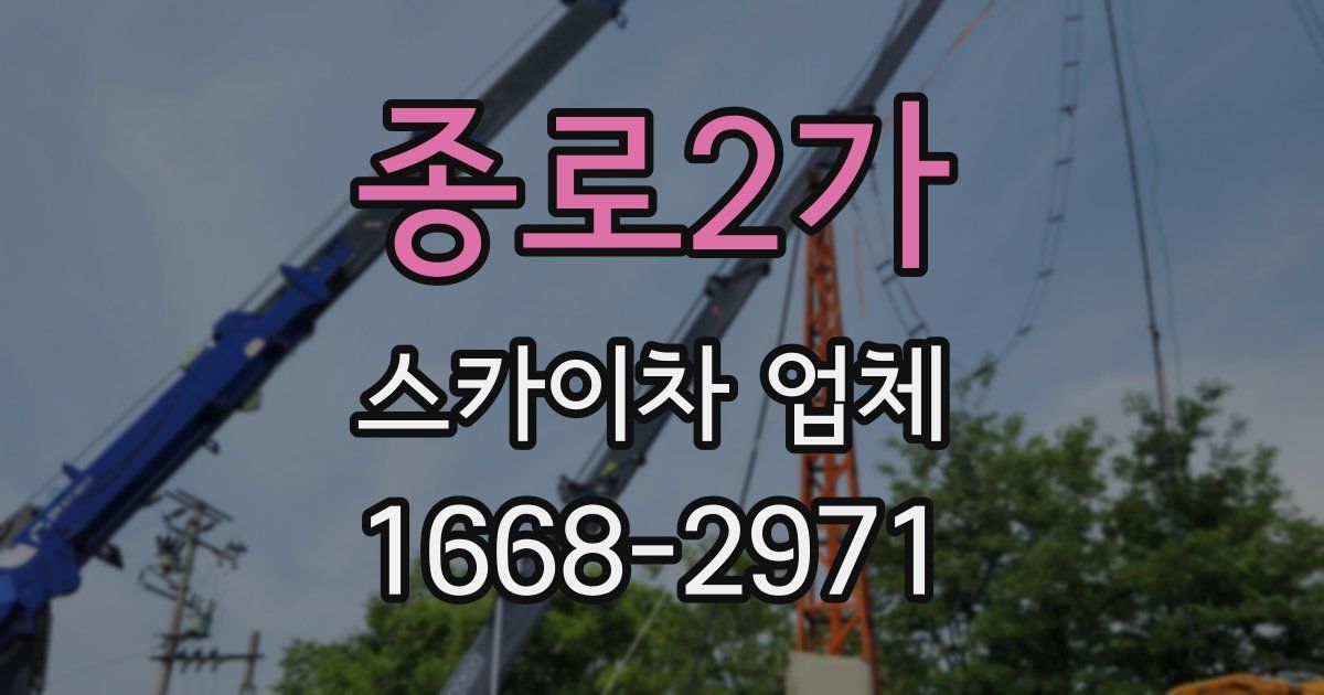 종로2가 스카이차 업체
