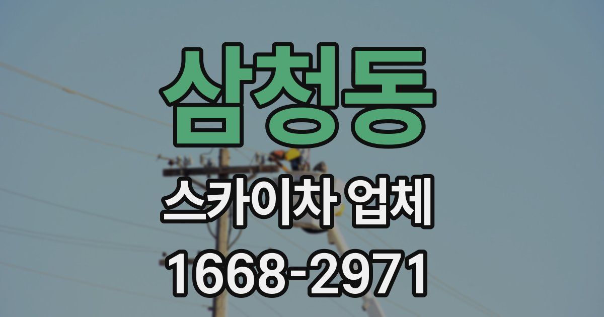 삼청동 스카이차 업체