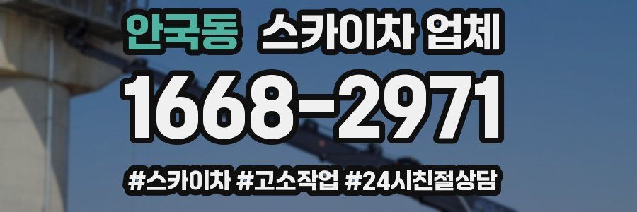 안국동 스카이차 업체