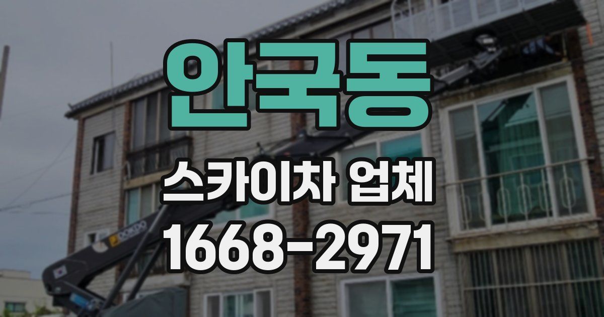 안국동 스카이차 업체