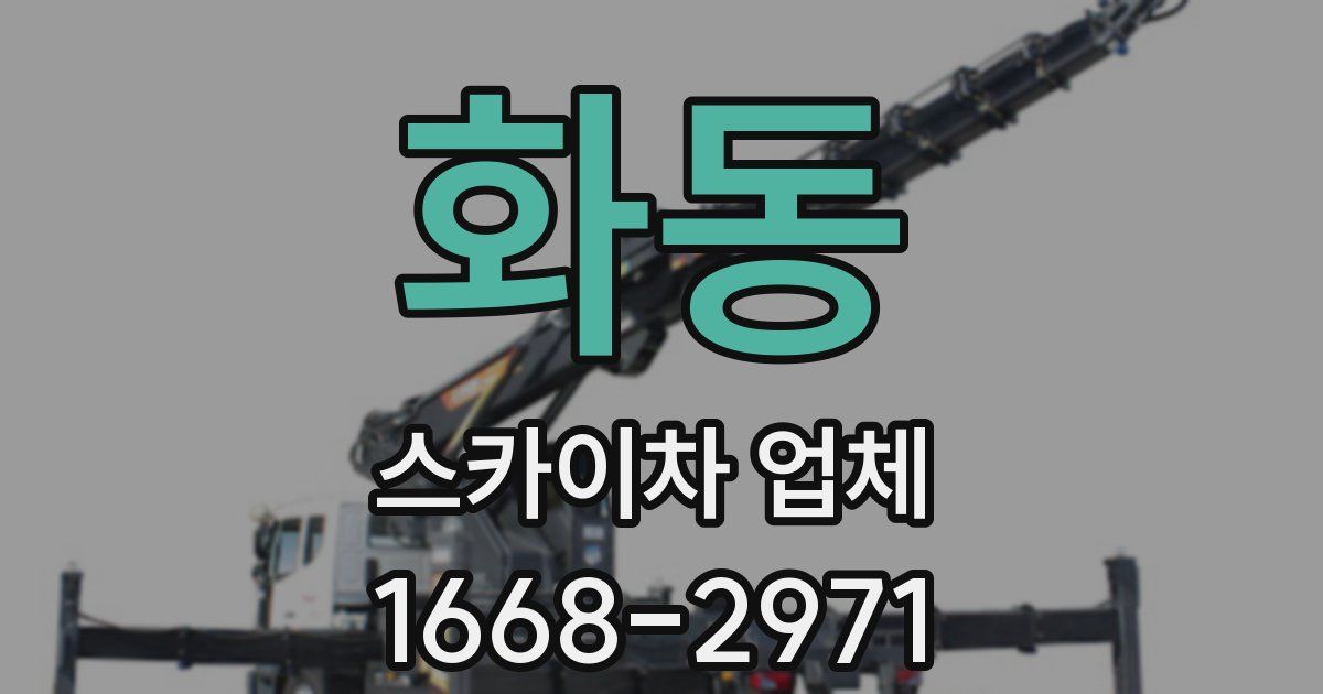 화동 스카이차 업체