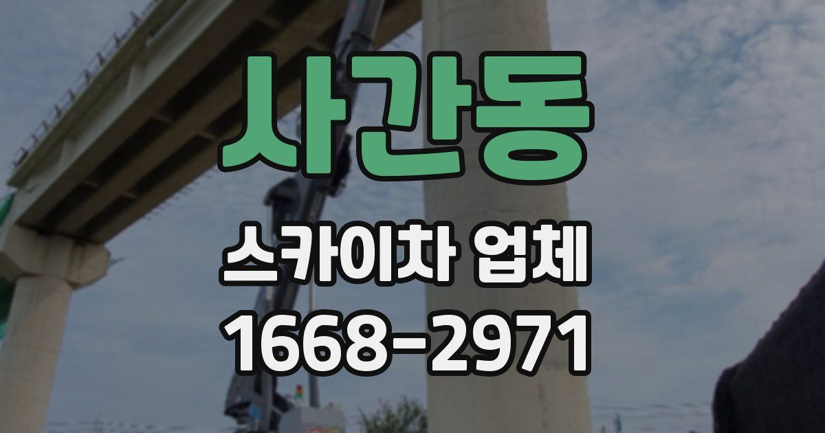 사간동 스카이차 업체