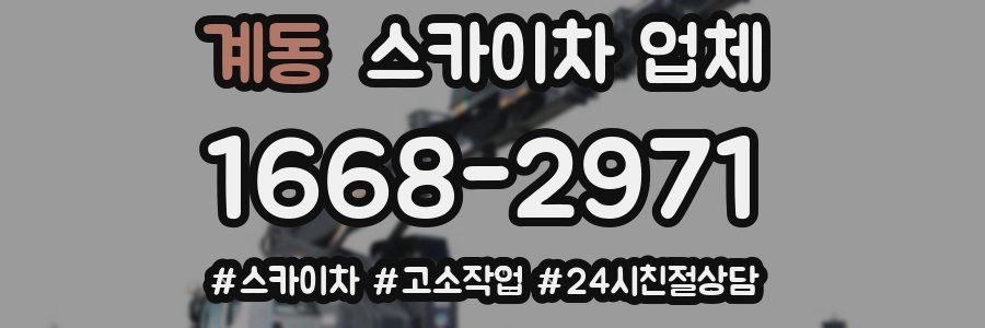 계동 스카이차 업체