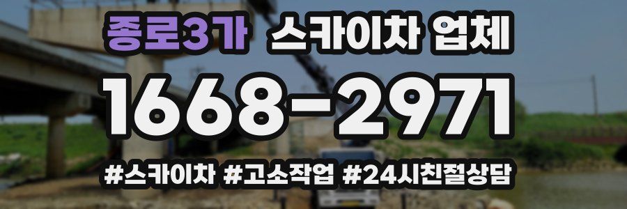 종로3가 스카이차 업체