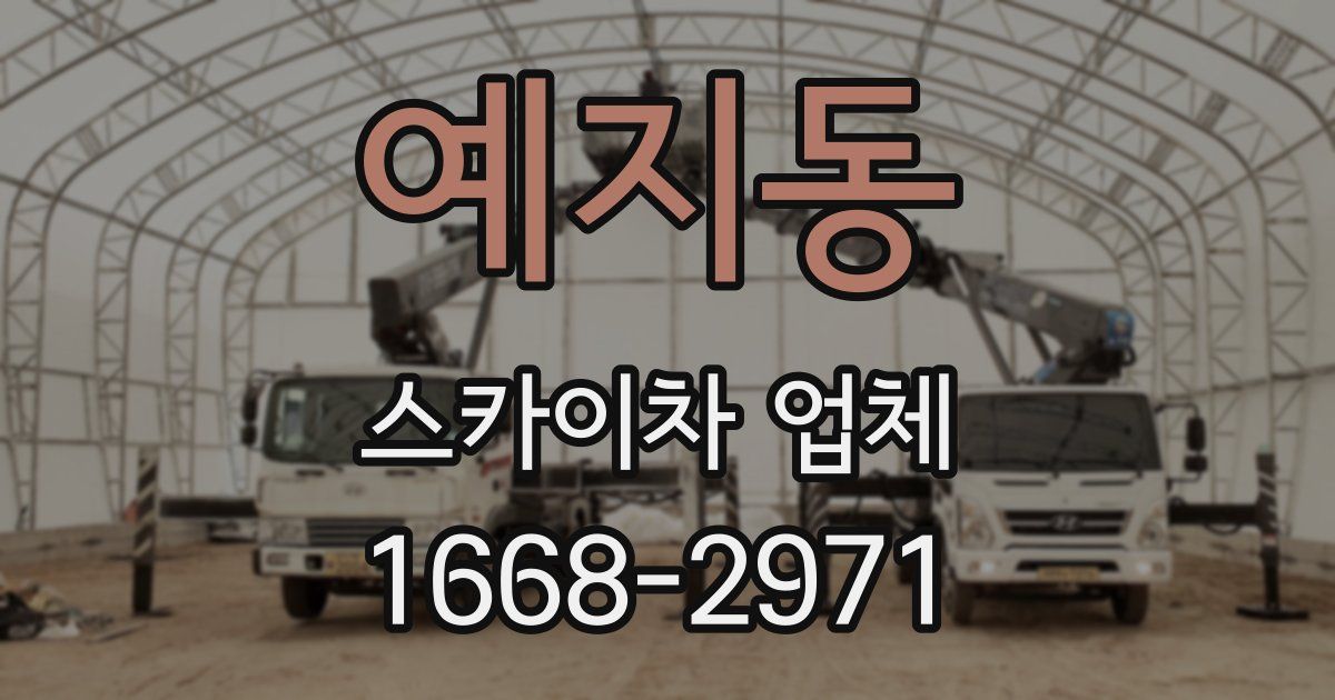 예지동 스카이차 업체