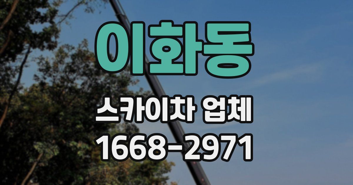 이화동 스카이차 업체