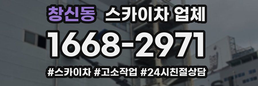 창신동 스카이차 업체