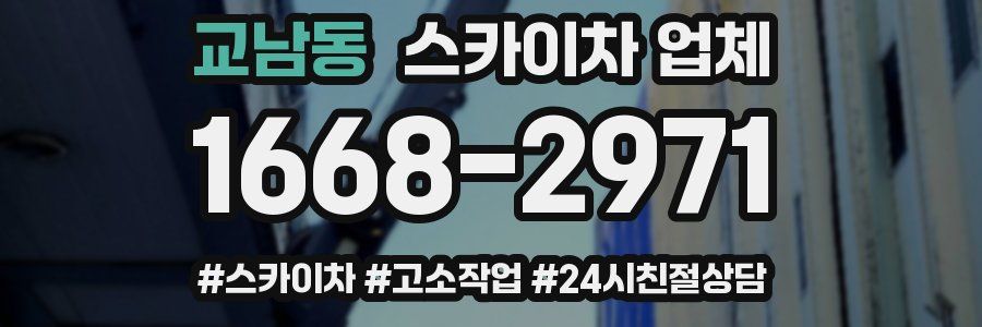 교남동 스카이차 업체