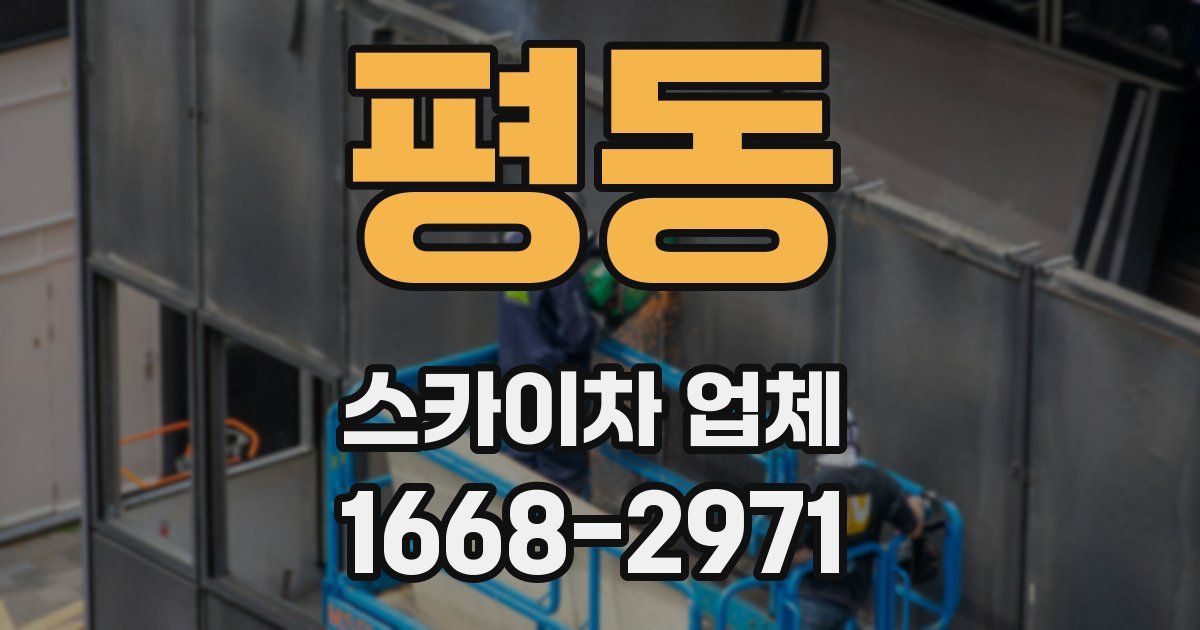 평동 스카이차 업체