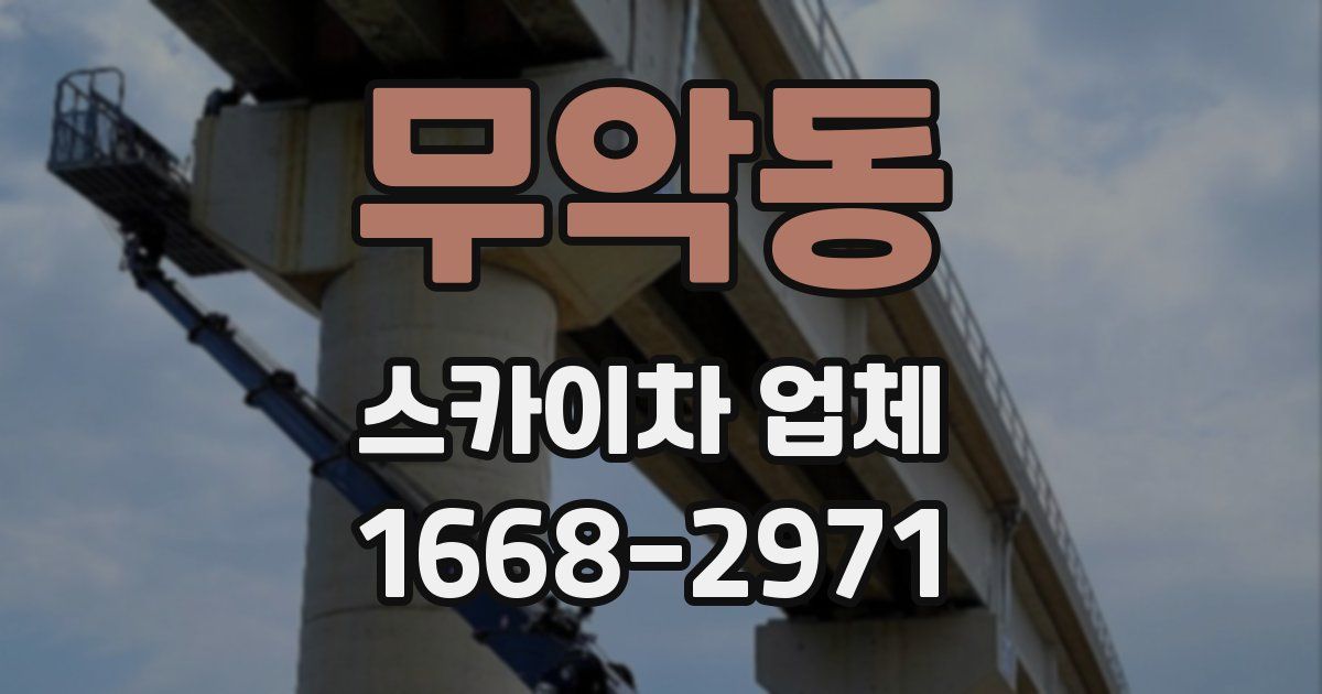무악동 스카이차 업체