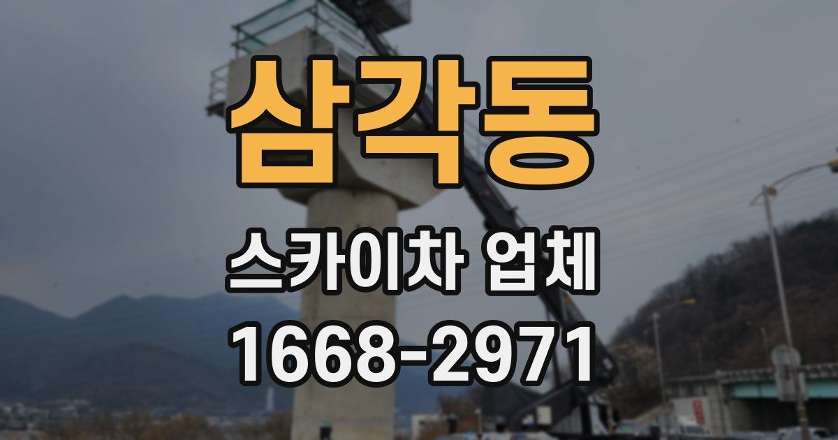 삼각동 스카이차 업체