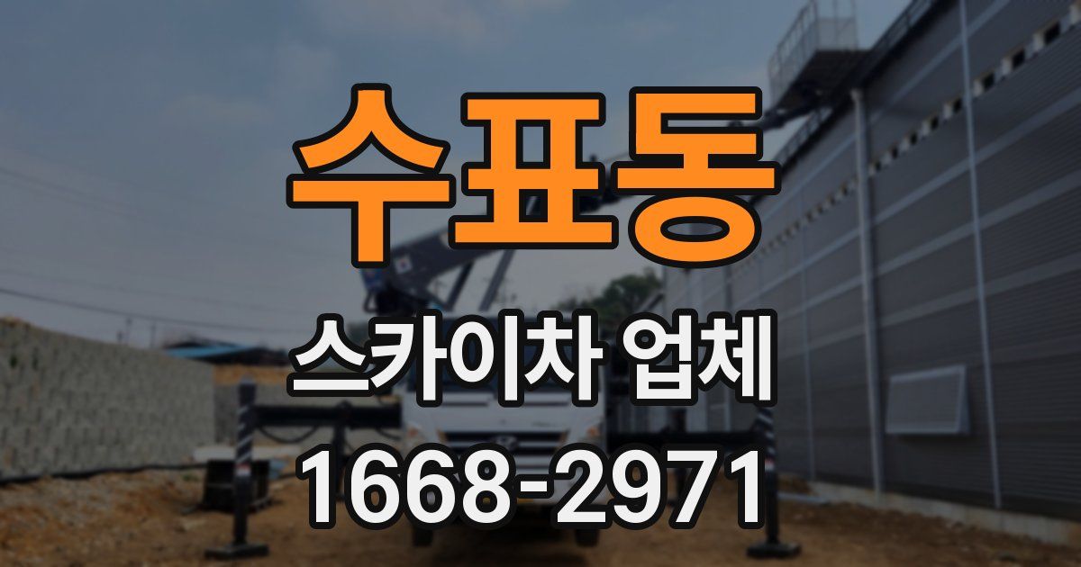수표동 스카이차 업체