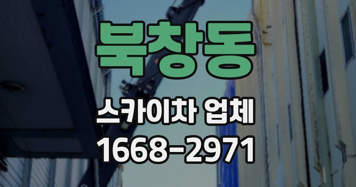 북창동 스카이차 업체