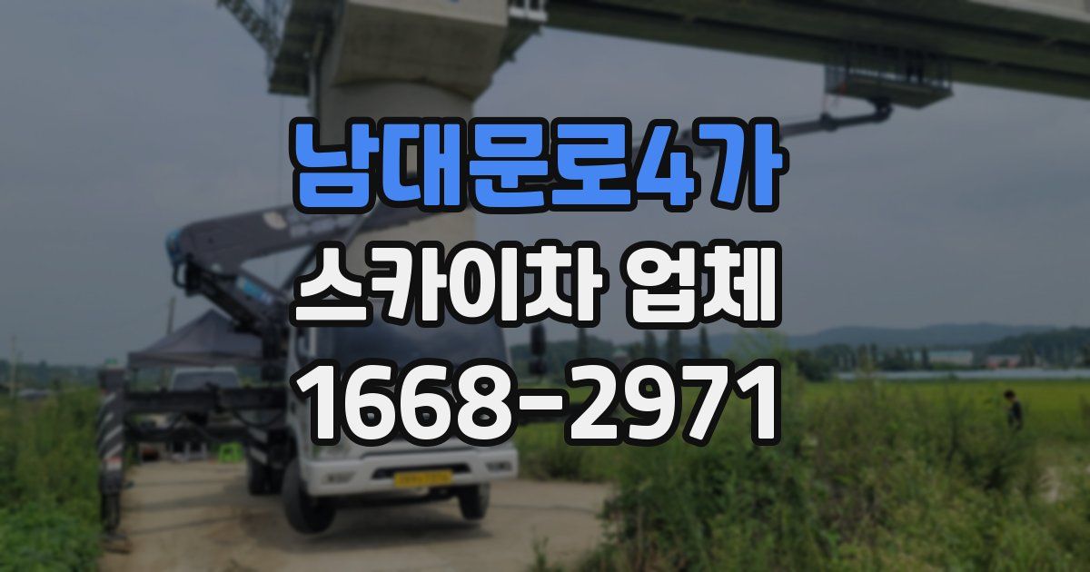 남대문로4가 스카이차 업체