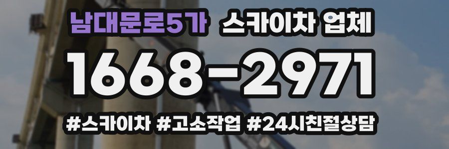 남대문로5가 스카이차 업체