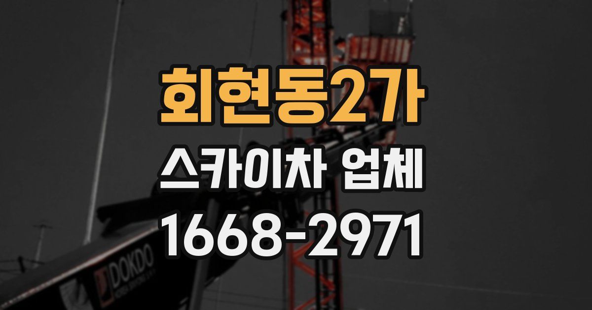 회현동2가 스카이차 업체