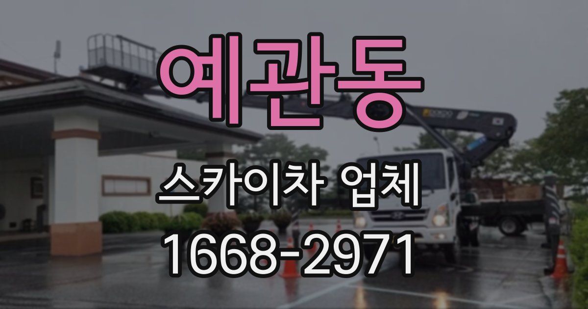 예관동 스카이차 업체