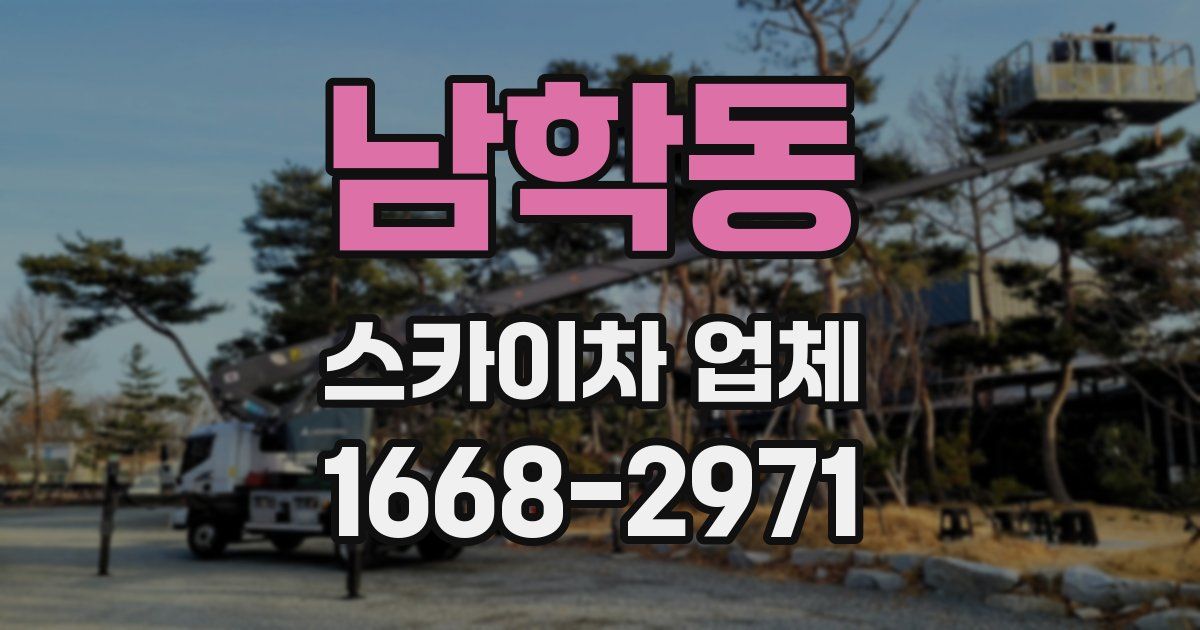 남학동 스카이차 업체