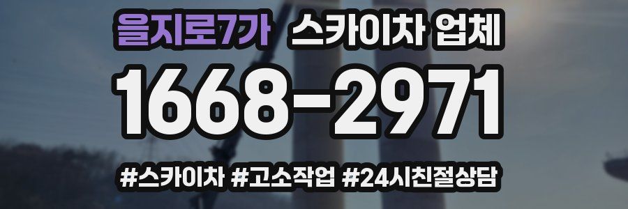 을지로7가 스카이차 업체