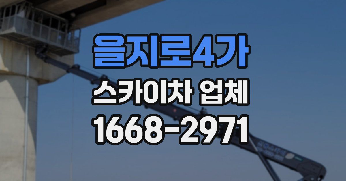 을지로4가 스카이차 업체