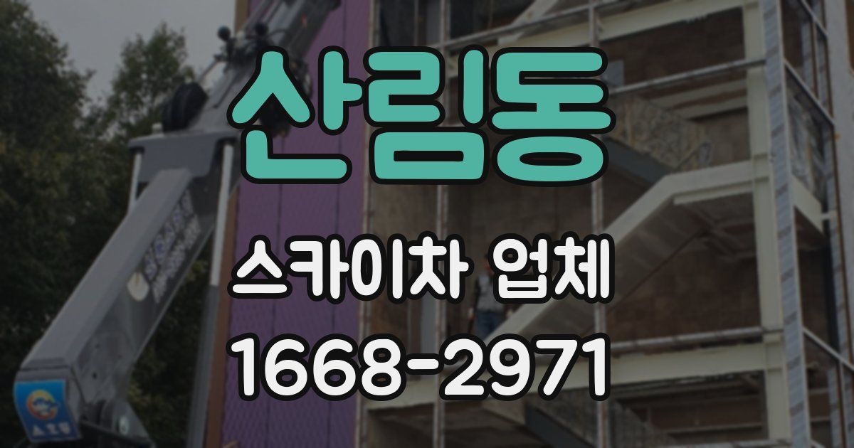 산림동 스카이차 업체
