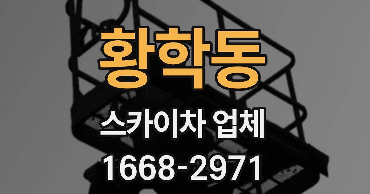 황학동 스카이차 업체