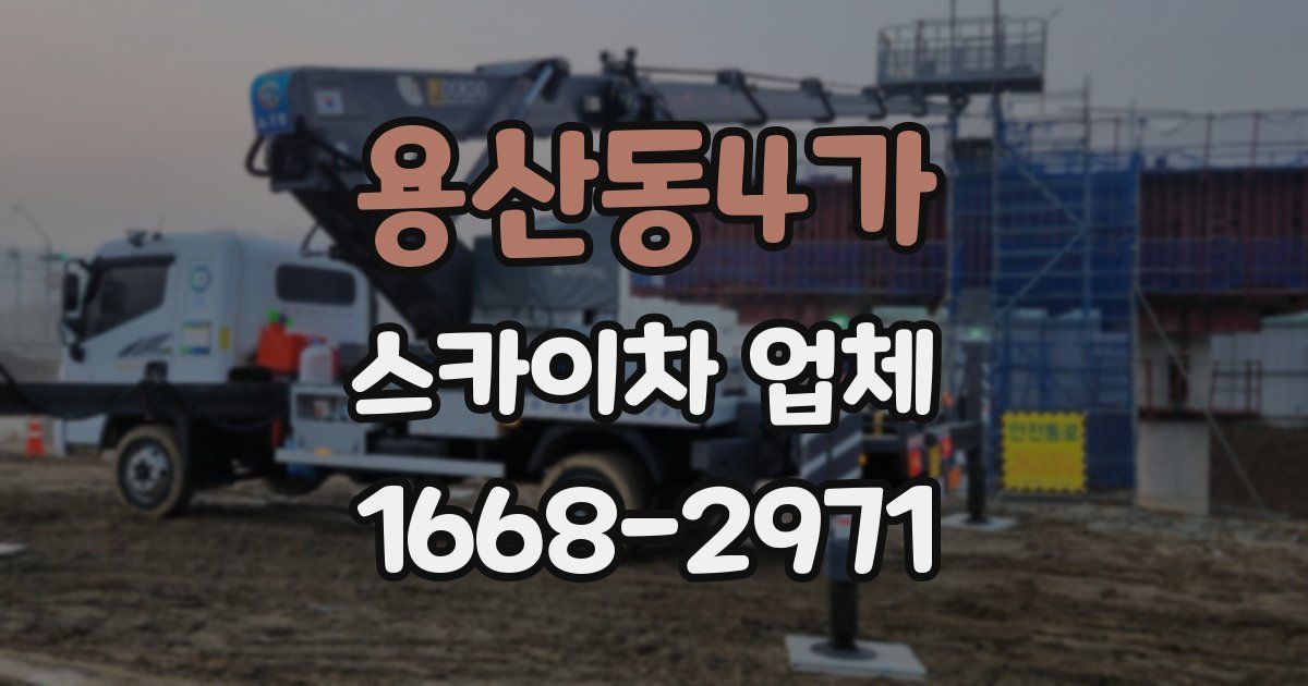 용산동4가 스카이차 업체