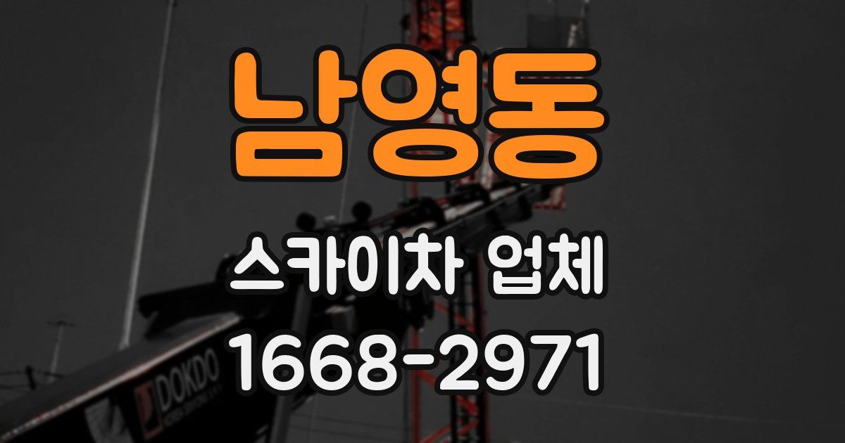 남영동 스카이차 업체