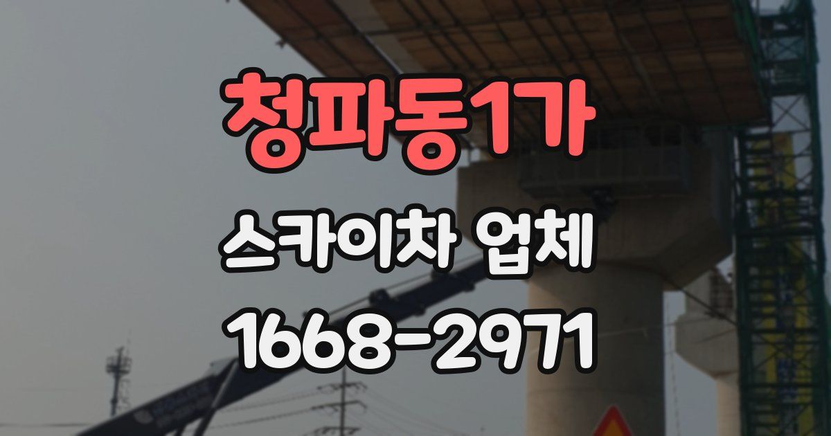 청파동1가 스카이차 업체