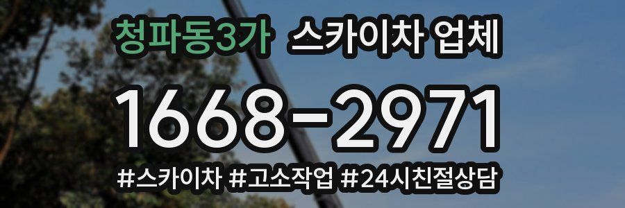 청파동3가 스카이차 업체