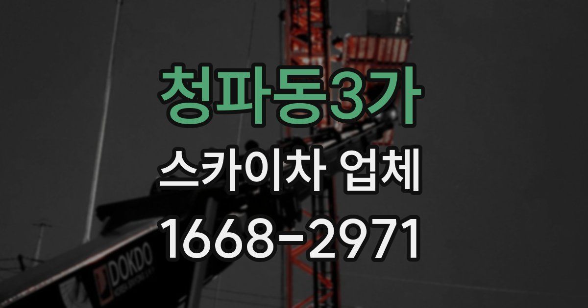 청파동3가 스카이차 업체